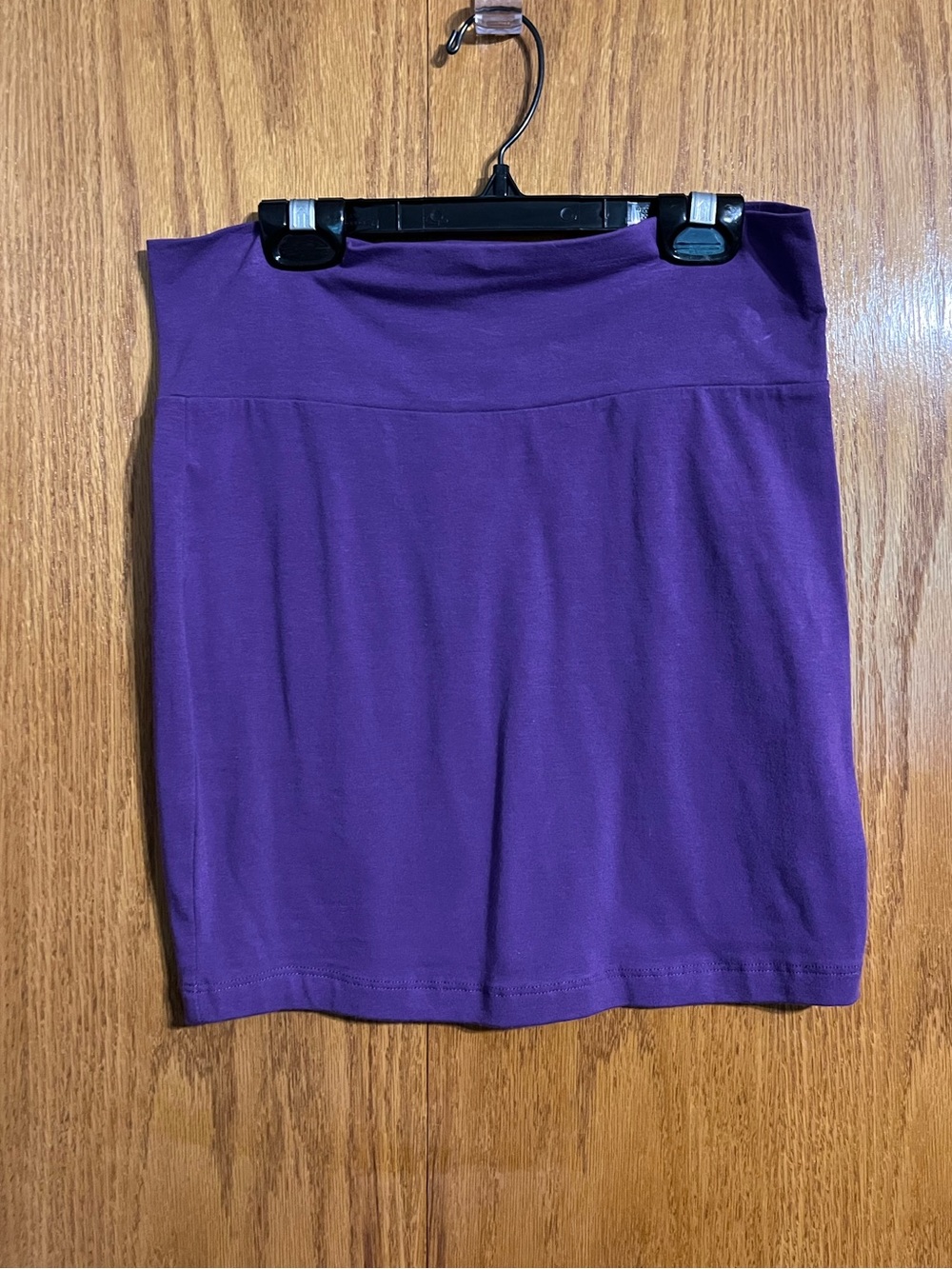 Zenana Outfitters Purple Stretch Knit Mini Skirt